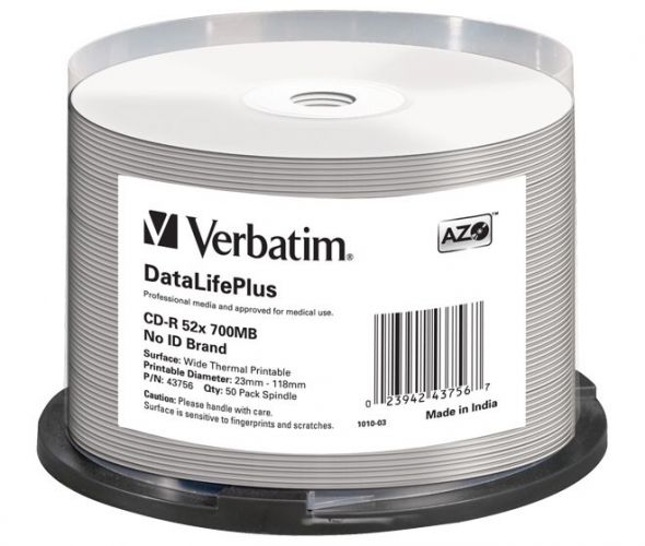 CD-R 80min/700MB/52x 43756 (VE50) CD-R 80min/700MB/52x 43756 (VE50)