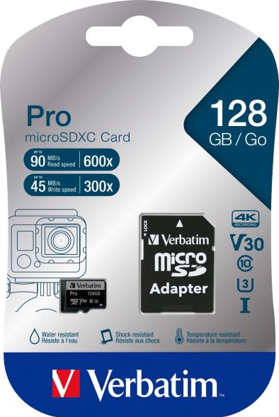 microSDXC Card 128GB VERBATIM 47044 microSDXC Card 128GB VERBATIM 47044