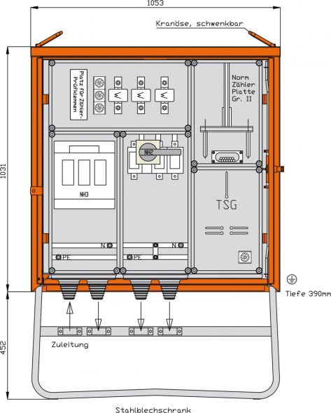 Anschlussschrank WA0034TSG-CH