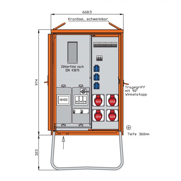 Anschlussverteilerschrank WAV0316CR1