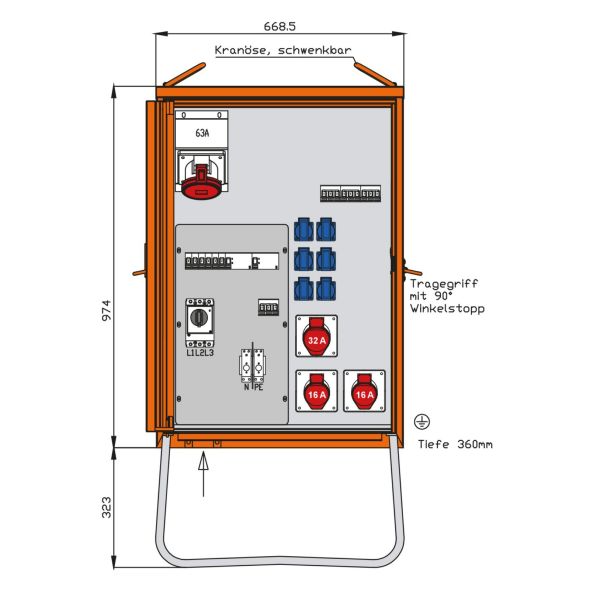 Verteilerschrank WV0363R1-K50 Verteilerschrank WV0363R1-K50