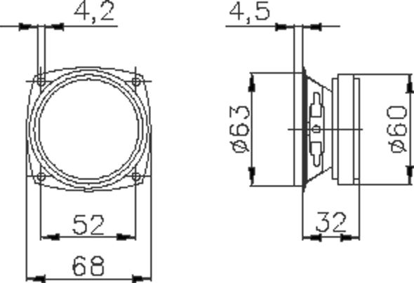 Lautsprecher Chassis B66BB-8