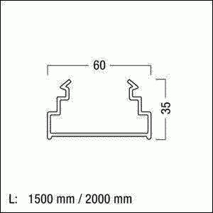 Abdeckstreifen schwarz TECTONTAK-GP1498PPBK