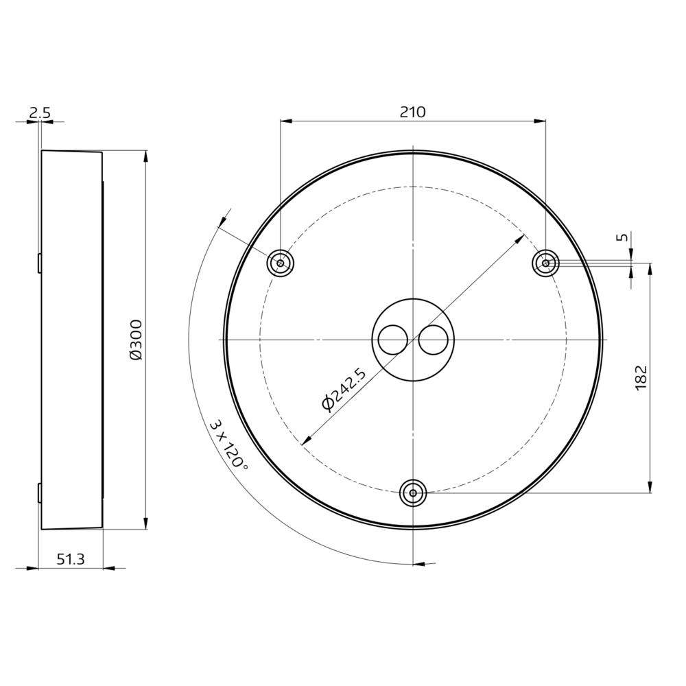 LED-Leuchte HF AL93-20-300LED-3C-HF