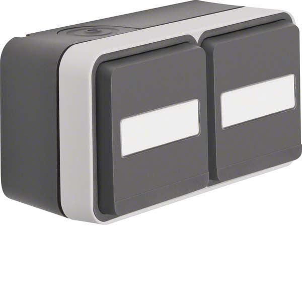 SCHUKO-Steckdose 47753535 grau/lichtgrau matt SCHUKO-Steckdose 47753535 grau/lichtgrau matt