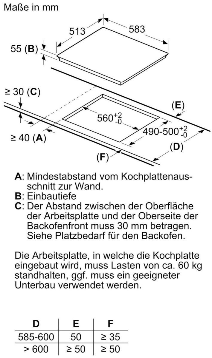 EB-Kochfeld Induktion NIF64RCB5E