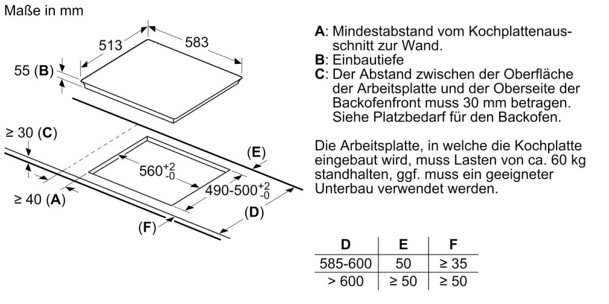 EB-Kochfeld Induktion NXX645CB5E