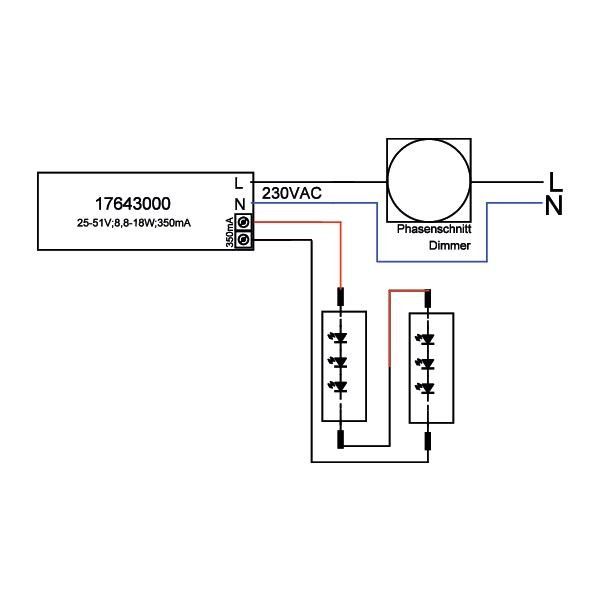 LED-Konverter 350mA 18W 17643000