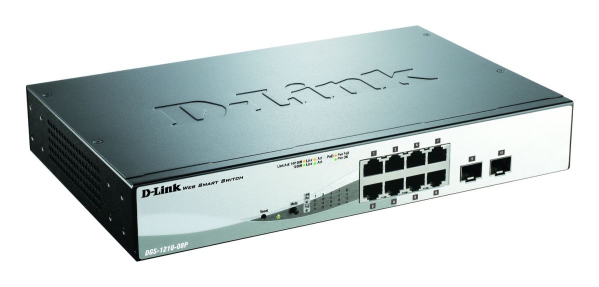 8-Port PoE Gigabit Switch DGS-1210-08P/E