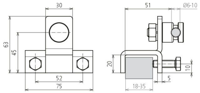 Anschlussklemme senkr. 372179