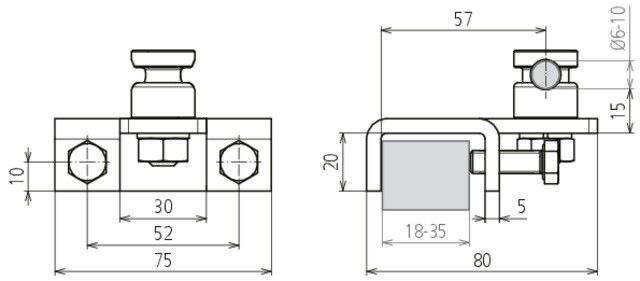 Anschlussklemme waagr. 372279