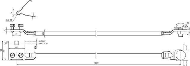 Anschlussset Seilanlagen ASSAD6L10006.10CUV2A