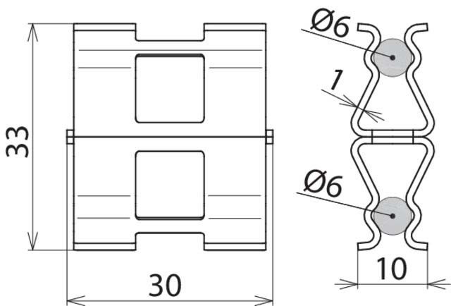 Bewehrungsklemme DC BK 6 RD6 STBLANK