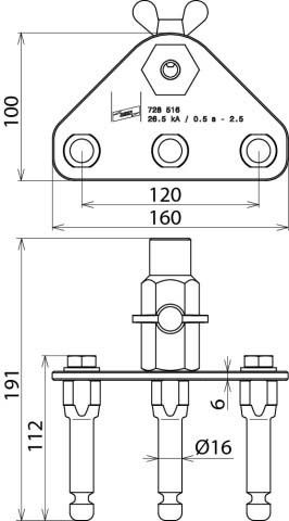 Erdanschlussplatte 728516