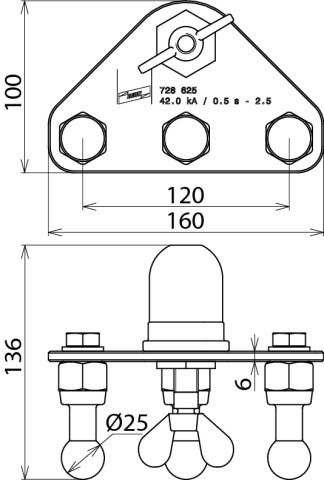 Erdanschlussplatte 728625