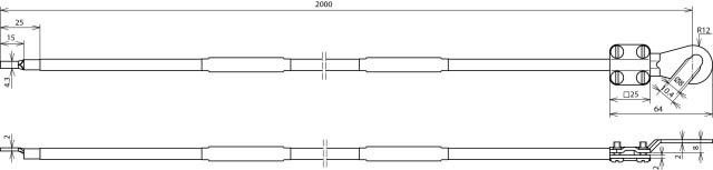 Erdungsleitung EL10 L2.05M 1#410720