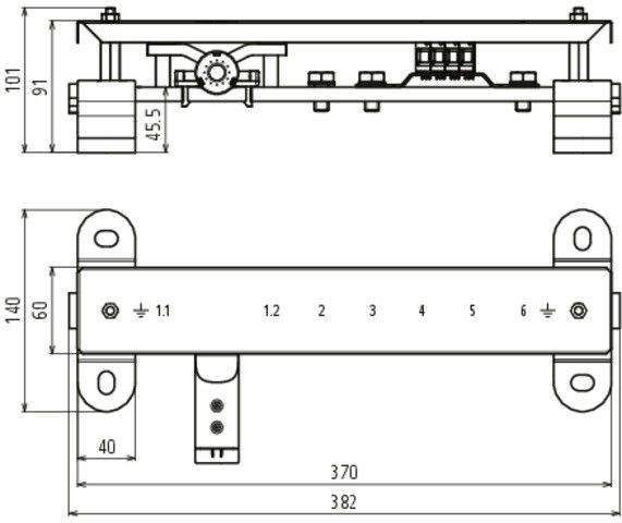 Potentialausgleichsschiene PAS EX 7AP SET