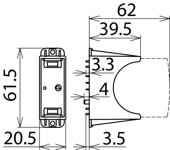 Sockel 1-polig 952753