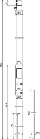 Stützrohr SR D50 3500 F#105392