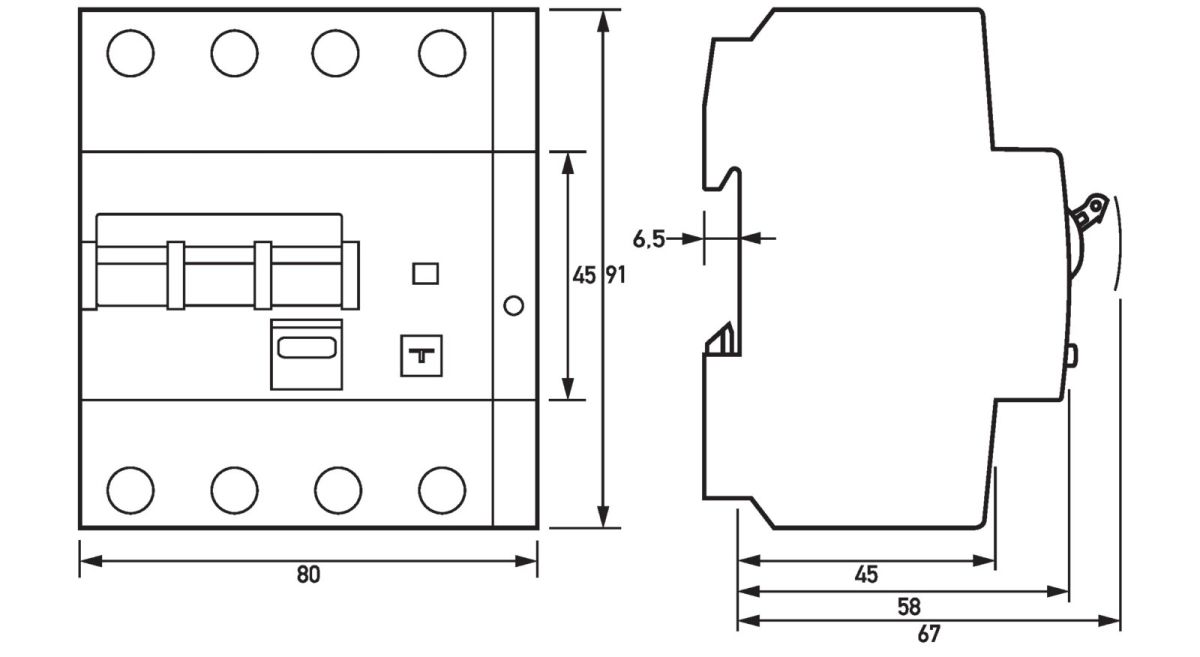 FI-/LS-Kombination DRCBO4C25/0,03/3NBNK