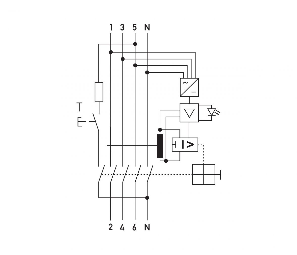 FI-Schutzschalter DFS4 4-polig 63A 300mA Typ B SK 09146849HD