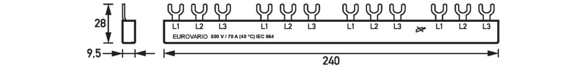 Gabelsammelschiene EV-S G 3+Hi.12.120