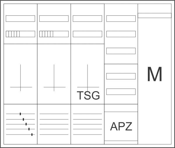 Zähler-Komplettschrank ZSD-ZZTVK-1100/APZ