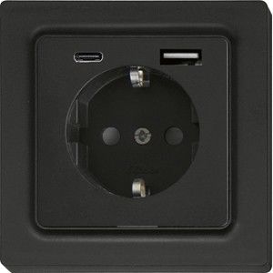 Schutzkontakt-Steckdose DSS55E+USBA+C-am Schutzkontakt-Steckdose DSS55E+USBA+C-am