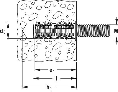 Gewindestangendübel FGD10M6TR60 K (VE6)