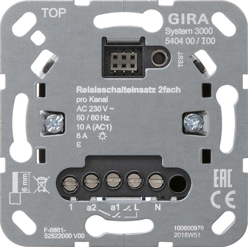 Relaisschalteinsatz 2fach 540400