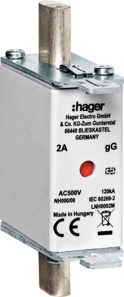 NH-Sicherung NH000 2A gL/gG NH-Sicherung NH000 2A gL/gG
