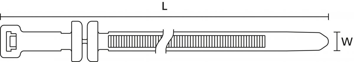 Befestigungsbinder CTF120 PA66 BK 100