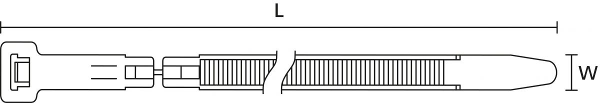 Befestigungsbinder CTF12090 PA66 BK 100