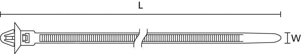 Befestigungsbinder RT50SD6-PA66HS-BK