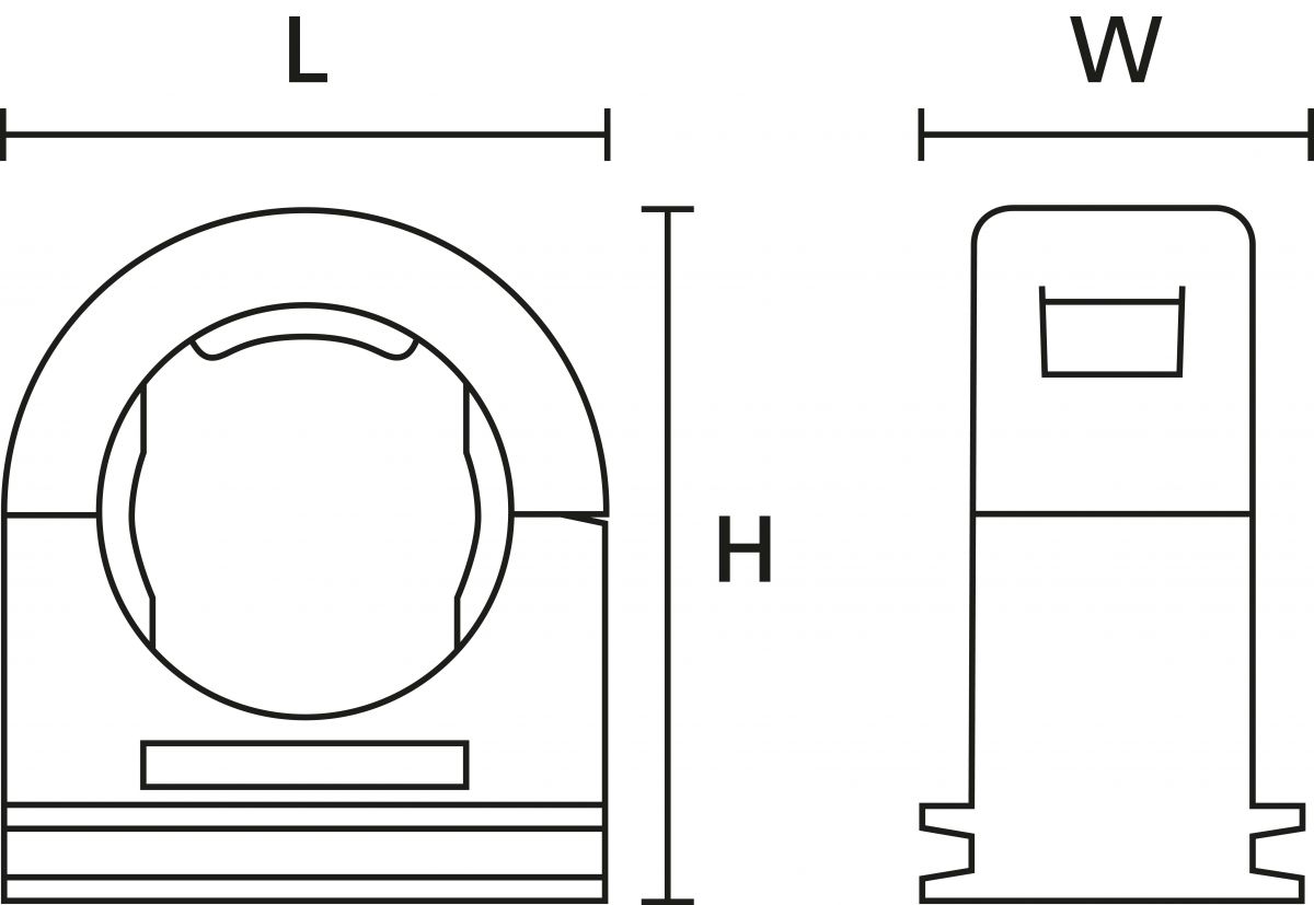 Befestigungsschelle PACC25 PA66 BK 10
