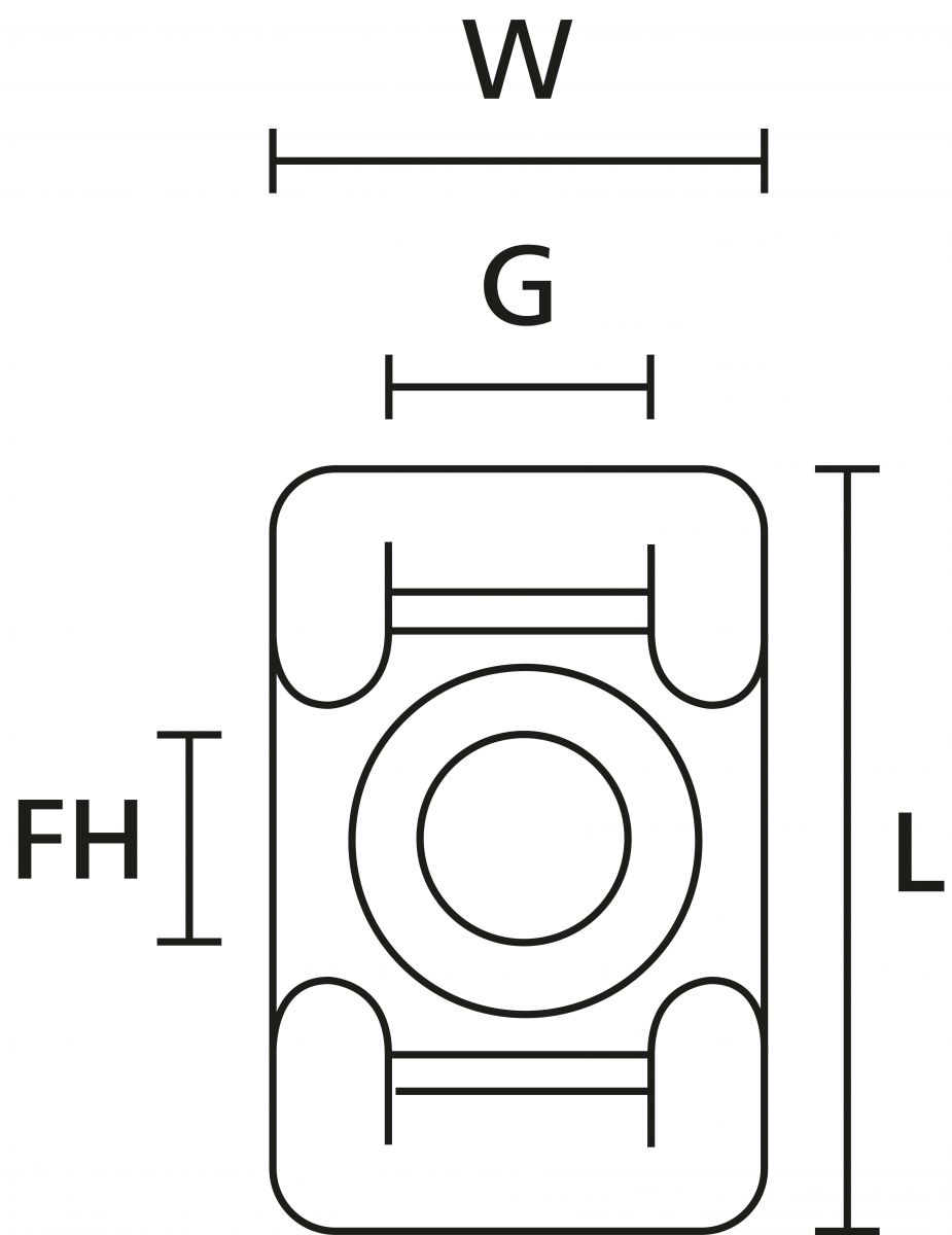 Befestigungssockel KR6G5 PA66 NA 1000