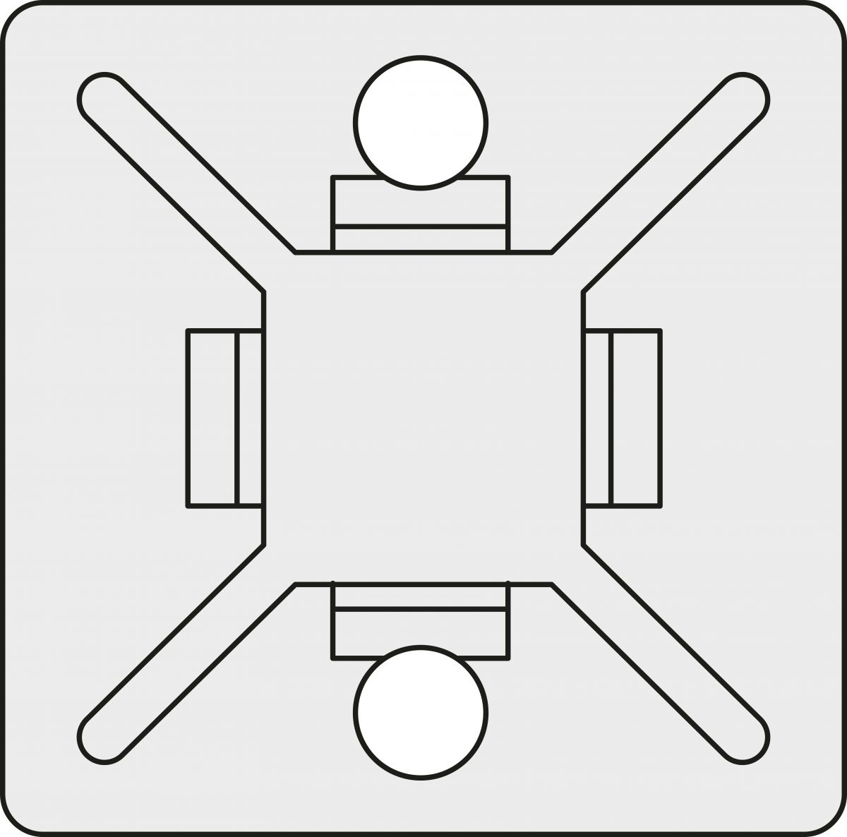 Befestigungssockel MB4 PA66 WH 100