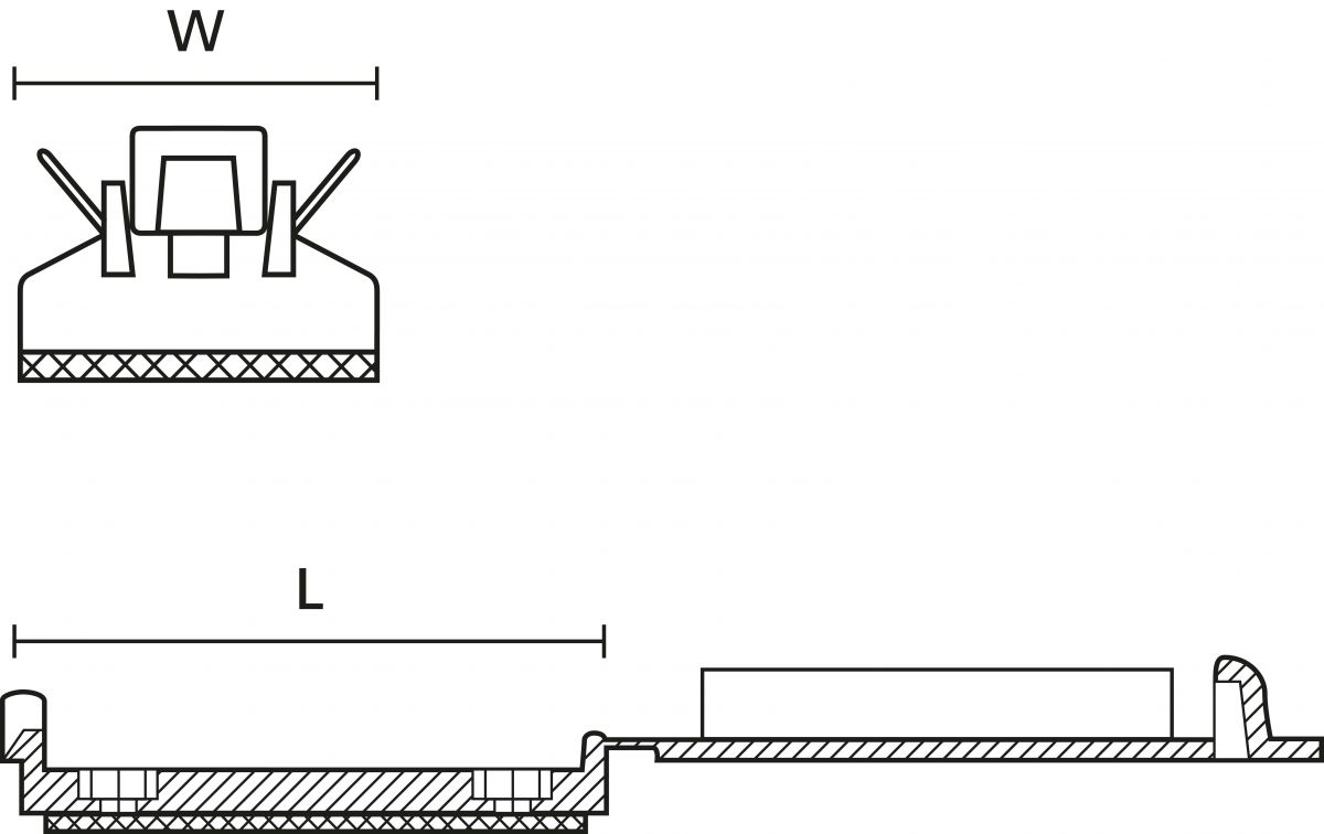 Flachbandkabelhalter FKH30 PA66HIR BK 100
