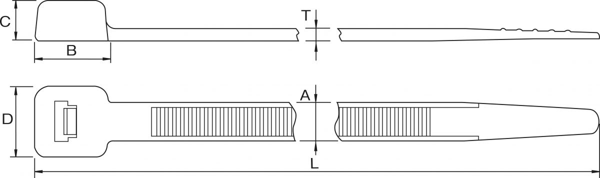 Kabelbinder LK5 PA66HIR(S) BK 50