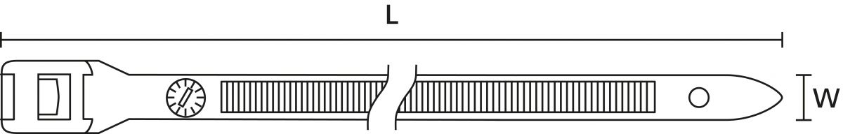 Kabelbinder PE400 PA66 RD 100