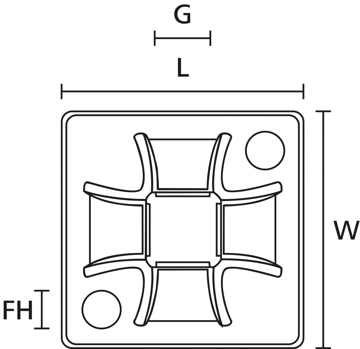 Klebesockel QM40APT-I Nat