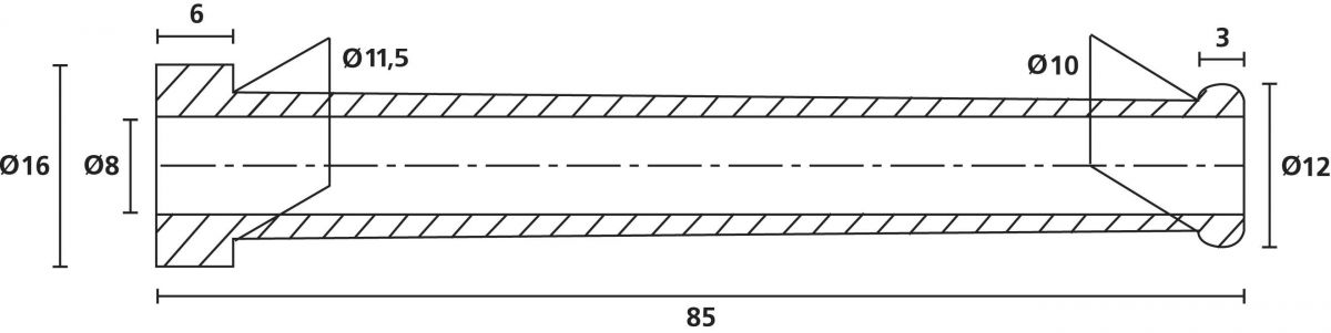 Tülle HV 2107-PVC-BK