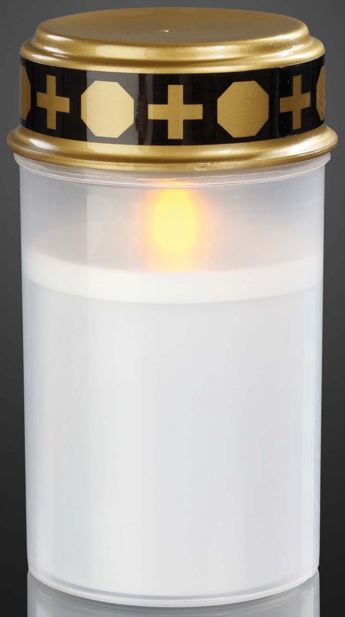 Grablicht weiß LED gelb 522860 Grablicht weiß LED gelb 522860
