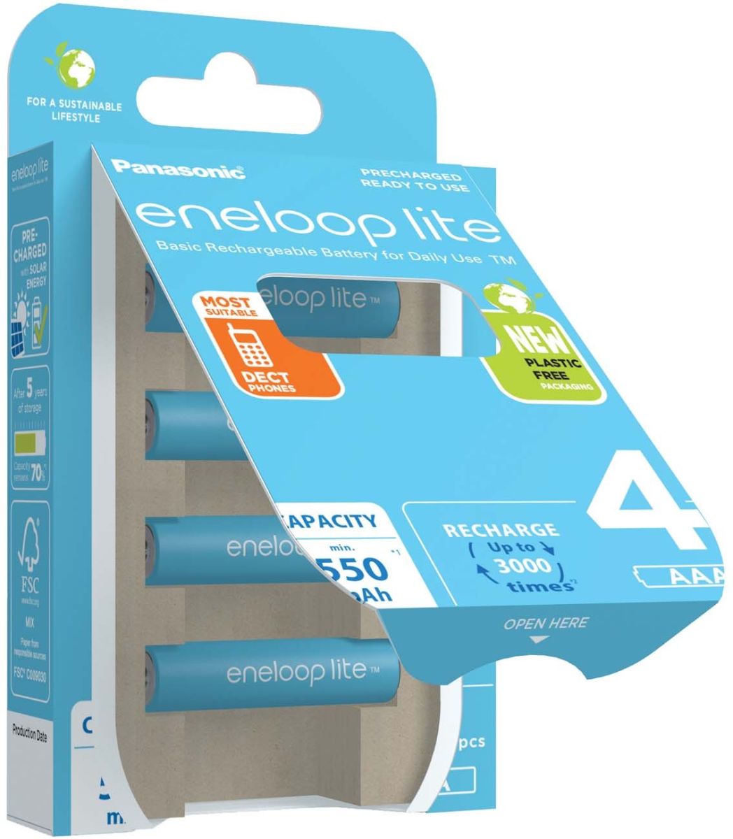 Akku MicroAAA eneloop lite BK-4LCCE/4BE(VE4)
