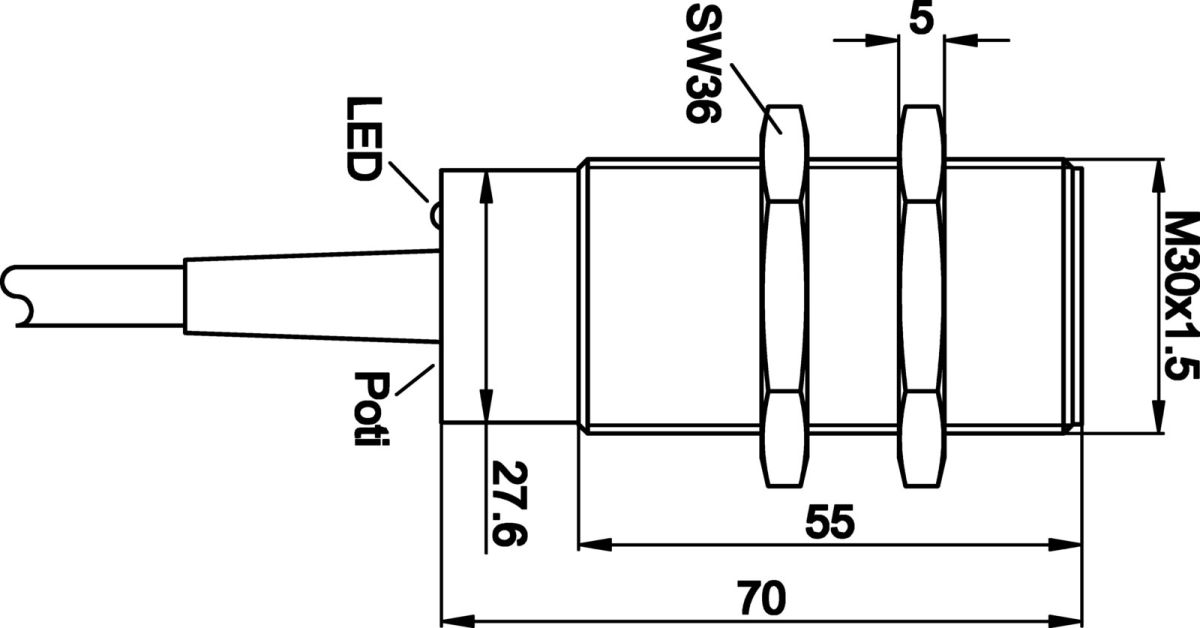 Sensor kapazitiv, M30x1,5 KB300400