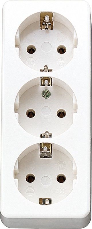 SCHUKO-Dreifach-Steckdose 10 S 23 LA WW SCHUKO-Dreifach-Steckdose 10 S 23 LA WW
