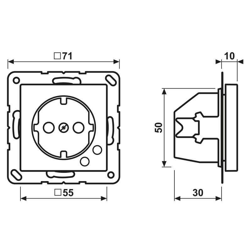 SCHUKO-Steckdose A 521 UF