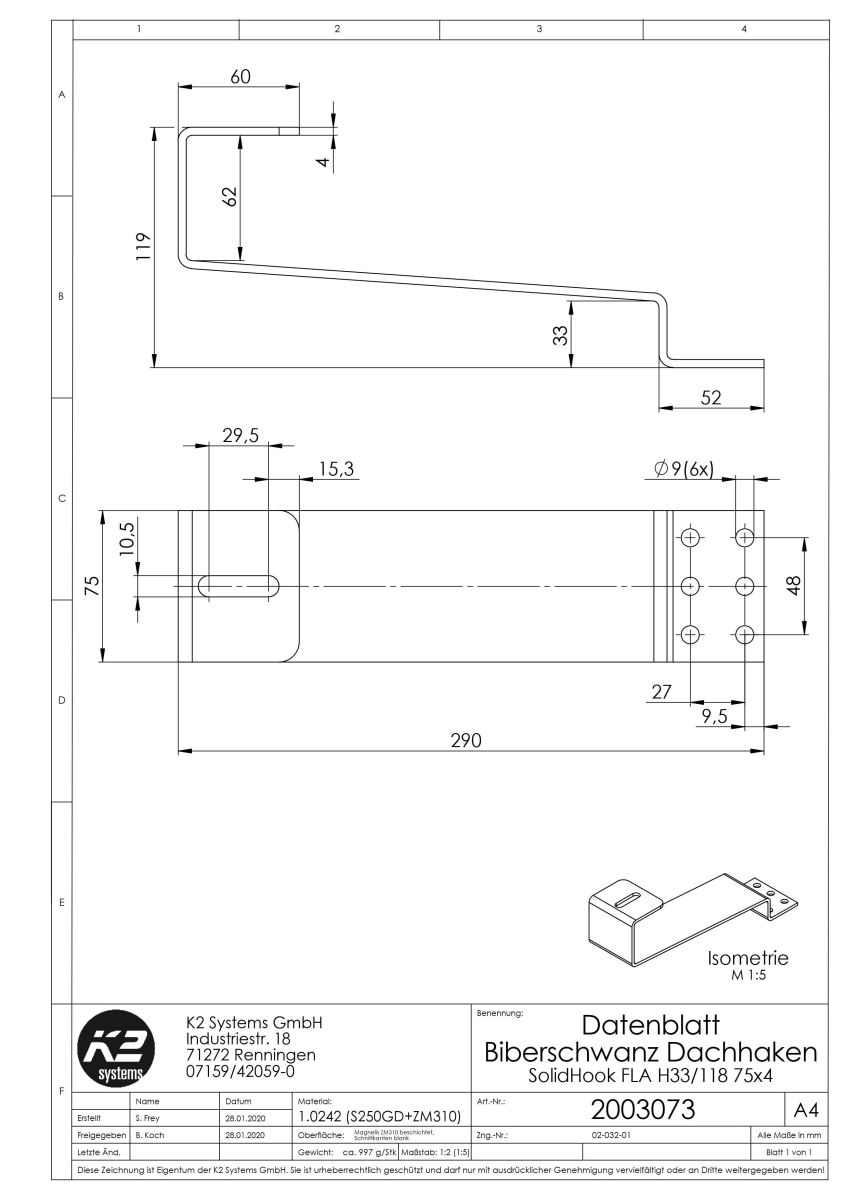 Dachhaken Roof hooks 2003073