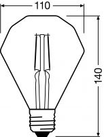 LED-Vintage-Lampe E27 1906LEDDIAMD4,5W/825 LED-Vintage-Lampe E27 1906LEDDIAMD4,5W/825