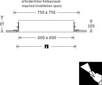 LED-Einbauleuchte PLL 55.600.40.2/DALI